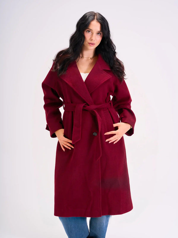 Timeless Trench Coat Burgendy