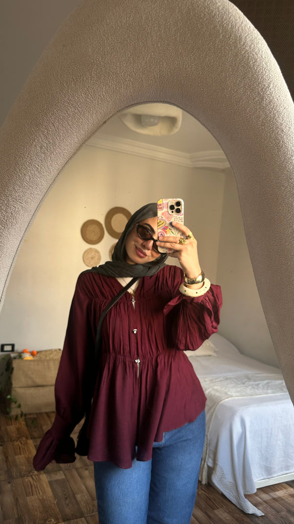 Burgundy Blouse