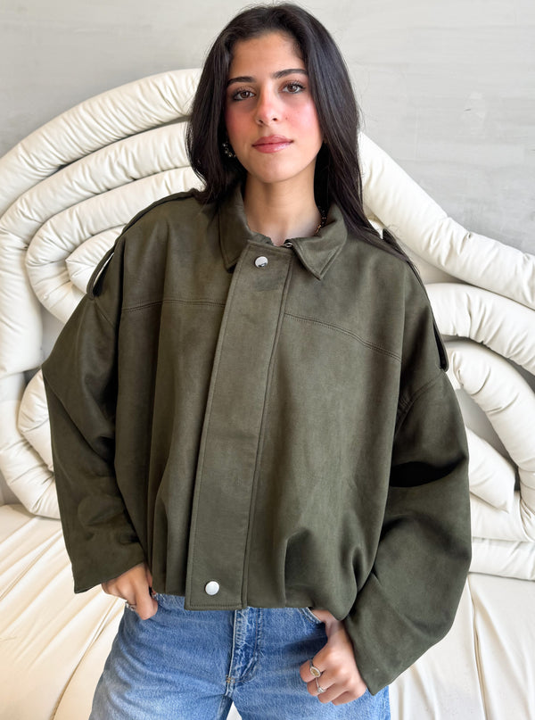 Suede Dreams Jacket - Olive