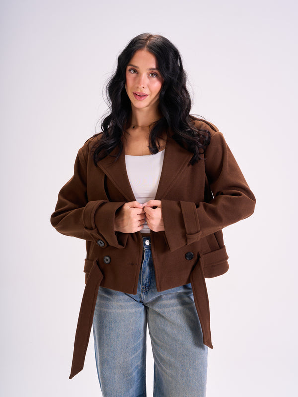 Urban Trench Jacket Brown
