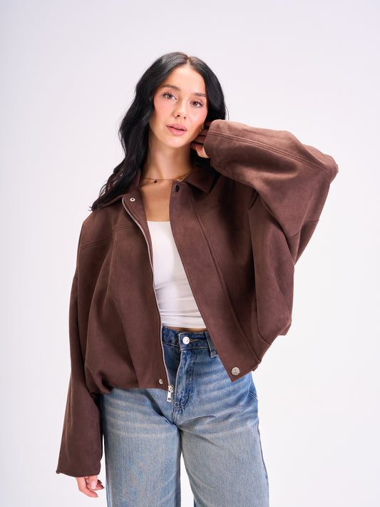 Suede Dreams Jacket -Dark Brown
