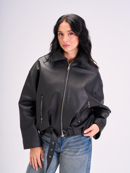 Vintage Leather Jacket Black